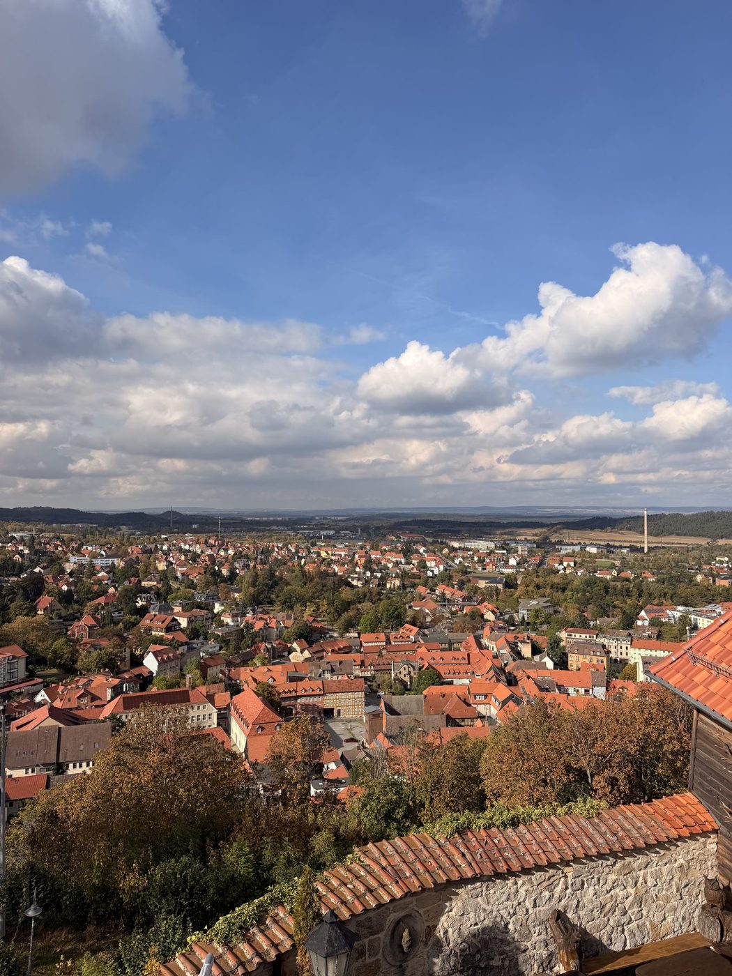 Blick über die Dächer von Blankenburg vom Großen Schloss